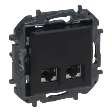  Niloé Step fekete 2xRJ45 Cat.6 STP aljzat 863566B Legrand villanyszerelés