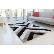 Nílus Dubai Shaggy (gray-black) 5cm 3D szőnyeg 60x220cm Szürke-Fekete lakástextília