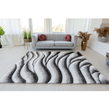 Nílus San José Shaggy (white-gray) 5cm 3D szőnyeg 60x220cm Fehér-Szürke lakástextília