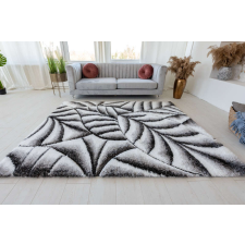Nílus Winter Waves Shaggy (white-gray) 5cm 3D szőnyeg 200x280cm Szürke lakástextília