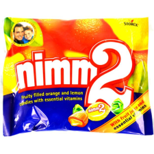 Nimm2 Smile gyümölcsös töltött keménycukor narancs és citrom ízben vitaminokkal 145g sütés és főzés