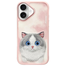 Nimmy Big Eyed Pet 2.0 Cat tok iPhone 16 - rózsaszín tok és táska