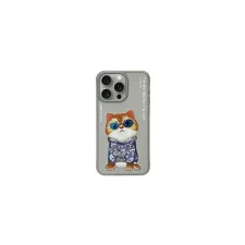 Nimmy Glasses Cool Cat tok iPhone 15 Pro Max - szürke tok és táska