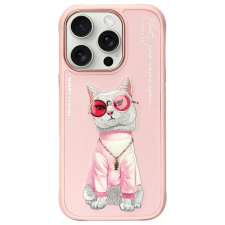 Nimmy Glasses Cool Cat tok iPhone 16 Pro Max - rózsaszín tok és táska