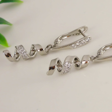 Ninagold Spirál fülbevaló - Rhodium fülbevaló