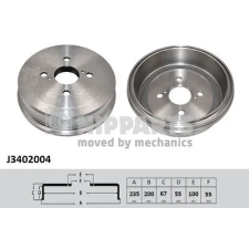 NIPPARTS fékdob J3402004 autóalkatrész