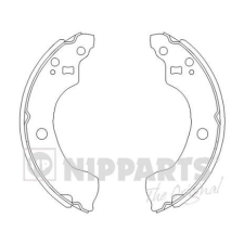 NIPPARTS fékpofakészlet Nipparts J3501053 autóalkatrész