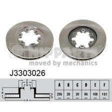 NIPPARTS féktárcsa J3303026 autóalkatrész