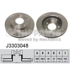 NIPPARTS féktárcsa J3303048 autóalkatrész