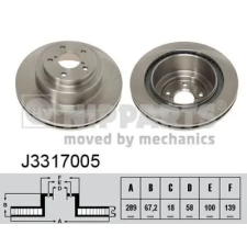 NIPPARTS féktárcsa J3317005 autóalkatrész