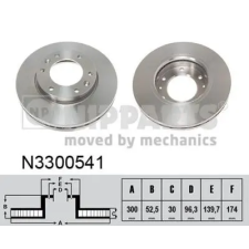 NIPPARTS féktárcsa N3300541 autóalkatrész