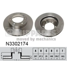 NIPPARTS féktárcsa N3302174 autóalkatrész