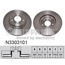 NIPPARTS féktárcsa N3303101 autóalkatrész