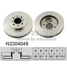NIPPARTS féktárcsa N3304049 autóalkatrész