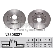 NIPPARTS féktárcsa N3308027 autóalkatrész