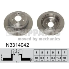 NIPPARTS féktárcsa N3314042 autóalkatrész