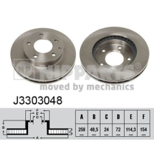 NIPPARTS féktárcsa Nipparts J3303048 féktárcsa