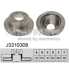 NIPPARTS féktárcsa Nipparts J3310309 féktárcsa