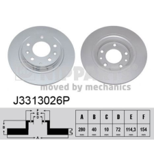 NIPPARTS féktárcsa Nipparts J3313026P féktárcsa