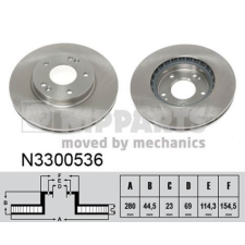NIPPARTS féktárcsa Nipparts N3300536 féktárcsa