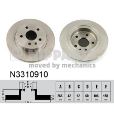 NIPPARTS féktárcsa Nipparts N3310910 féktárcsa