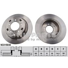 NIPPARTS féktárcsa Nipparts N3315030 féktárcsa