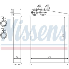 Nissens Hőcserélő, belső tér fűtés NISSENS 72046 vízhűtő