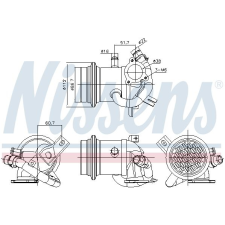 Nissens Hűtő, kipufogógáz-visszavezetés NISSENS 989424 autóalkatrész