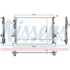 Nissens hűtő, motorhűtés NISSENS 606908 autóalkatrész
