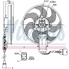 Nissens ventilátor, motorhűtés 85730 autóalkatrész