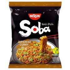  Nissin Soba sült tészta 111g japán jellegű curry ízesítő szósszal tészta