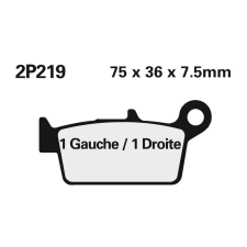 Nissin Terepjáró Félmetál Fékbetétek - 2P-219GS egyéb motorkerékpár alkatrész