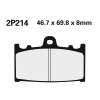  NISSIN utcai fémbetétes fékbetétek - 2P-214NS