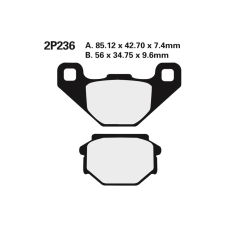 Nissin utcai fémbetétes fékbetétek - 2P-236NS egyéb motorkerékpár alkatrész