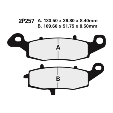 Nissin utcai fémbetétes fékbetétek - 2P-257NS egyéb motorkerékpár alkatrész