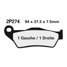 Nissin utcai/terepjáró szinterelt fém fékbetétek - 2P-274ST-MX egyéb motorkerékpár alkatrész