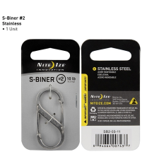 Nite Ize S-Biner #2 Silver - rozsdamentes karabiner vadász és íjász felszerelés