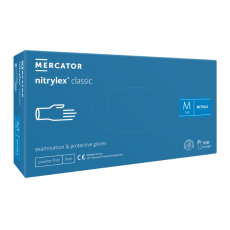  Nitrylex® classic blue púdermentes nitril vizsgálókesztyű - XS, Nitril, 100