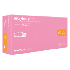 Nitrylex® pink púdermentes nitril vizsgáló kesztyű (rózsaszín) 100 db - XL, Nitril, 100 védőkesztyű