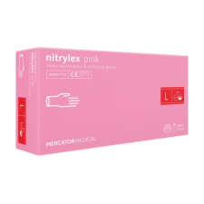 Nitrylex púdermentes nitril kesztyű L 100db/doboz PINK védőkesztyű