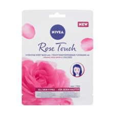 Nivea Rose Touch Hydrating Sheet Mask arcmaszk 1 db nőknek arcpakolás, arcmaszk