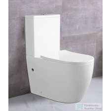 Niwell LINETT kombi WC ajándék ülőkével, hátsó kifolyású, fehér NWSZ-LIN5134 szaniter