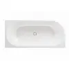 NIWELL Luxury NIWELL AVIORA-R fényes fehér falhoz illeszthető szabadonálló kád jobbos 150x75
