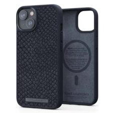 Njord Salmon Leather MagSafe tok Apple iPhone 14 Plus fekete mobiltelefon kellék