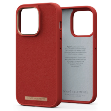 Njord Suede Comfort+ velúr hátlaptok iPhone 14 Pro sült narancssárga tok és táska