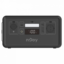 Njoy Töltő állomás - Power Base 300 (Tárolt energia: 296W, Napelemről, szivargyújtóról tölthető, Bluetooth, LED lámpa) power bank