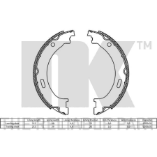 NK Fékpofakészlet, rögzítőfék NK 2793818 fékbetét