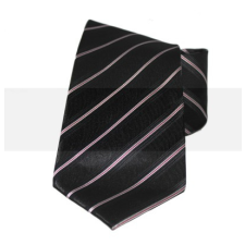  NM classic nyakkendő - Fekete-rózsa csíkos nyakkendő