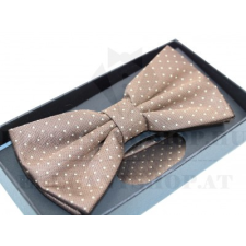  NM Díszdobozos mintás csokornyakkendő szett - Mogyoróbarna aprópöttyös ajándéktárgy