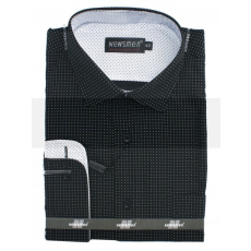  NM hosszúujjú ing 80% pamut - Fekete pöttyös